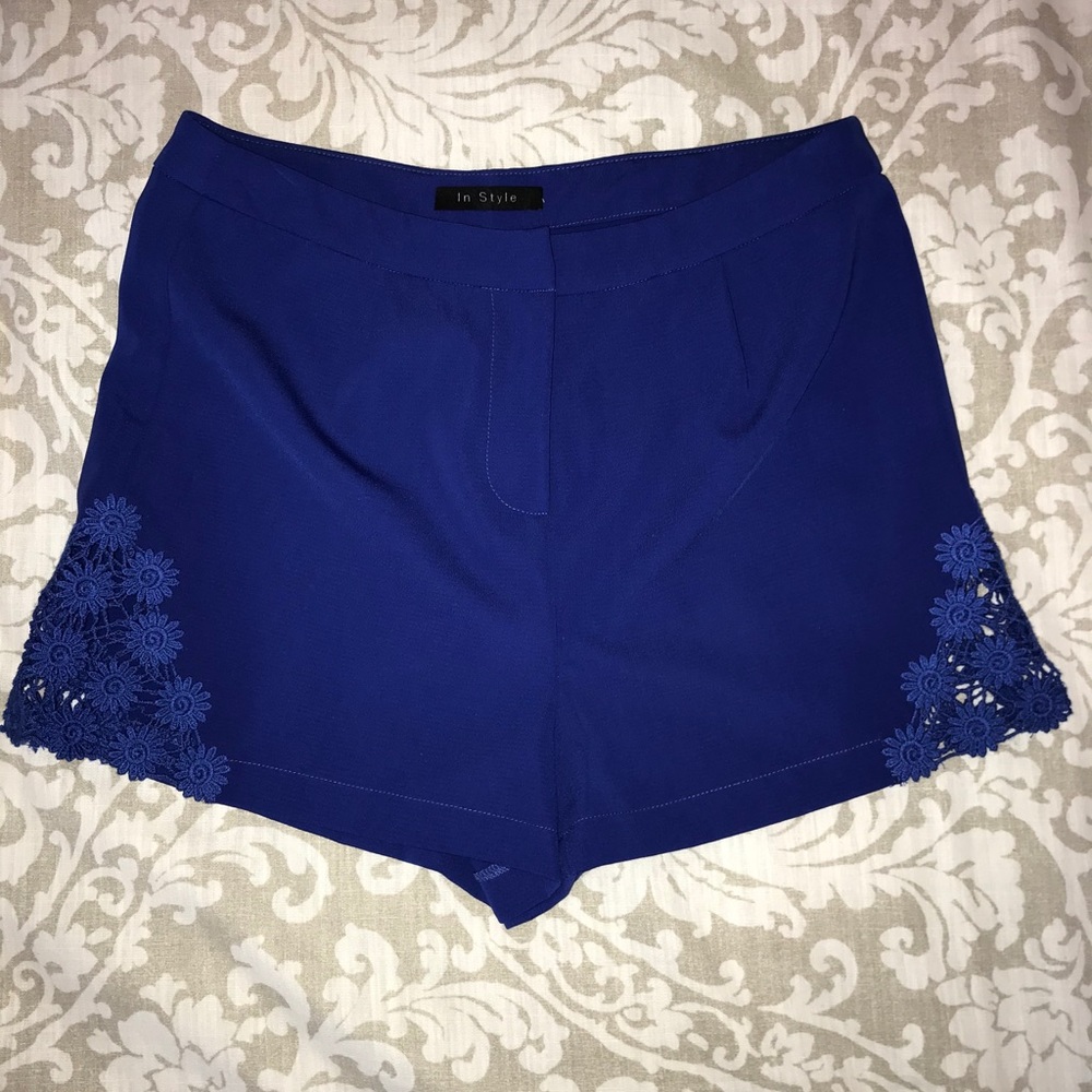Polyester high waisted shorts